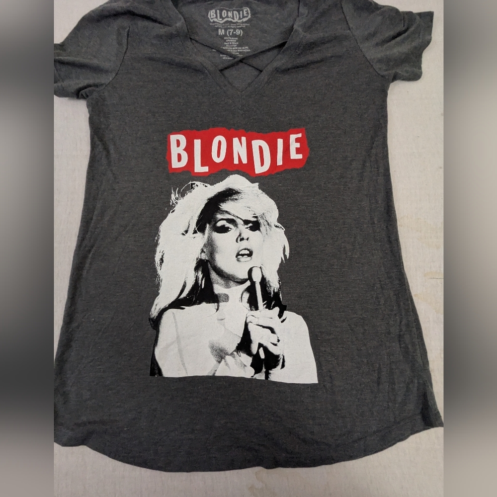 Blondie NWOT Deborah Harry Punk Band Grey Tee One Way Or Another Medium